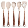 Silicone Kitchen Utensils Set - Heat Resistant, Non - stick, Rose Gold Plated Handles - Julia M LifeStyles