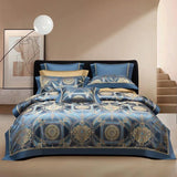 Silk - Like Satin 4 - Piece Duvet Cover Set with Double Stitching & Pillowcases - Julia M LifeStyles