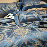 Silk - Like Satin 7 - Piece Duvet Cover Set with Double Stitching & Pillowcases - Julia M LifeStyles