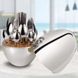 Sleek Golden Stainless Steel Tableware Set - Julia M LifeStyles