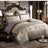 Regal Silk Elegance Jacquard Bedding Set 2 Duvet covers Julia M Home & Kitchen Color 2 Fitted sheet style Queen 4Pcs
