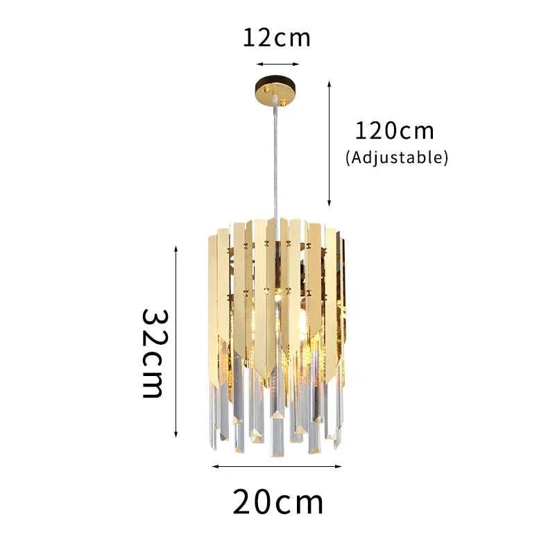 Small Round Gold Crystal LED Chandelier - Julia M LifeStyles