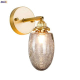 Smoke Gray Glass Ball LED Wall Light Fixture - Julia M LifeStyles