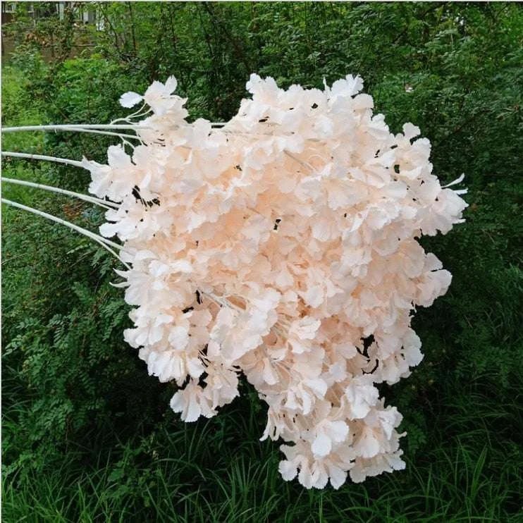 Snow Covered Sky star Cherry Blossom Artificial Flowers Wedding Arch Ceiling Decoration Home Party Decoration DIY Fake Flowers - Julia M LifeStyles