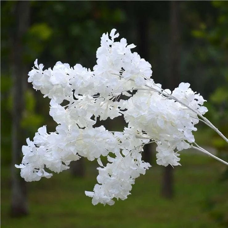 Snow Covered Sky star Cherry Blossom Artificial Flowers Wedding Arch Ceiling Decoration Home Party Decoration DIY Fake Flowers - Julia M LifeStyles