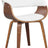 Snowy White Mid Century Modern Curved Dining Chair with Padded Seat - Julia M LifeStyles