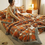 Soft Chenille Knit Blanket Throw - Cozy Handmade Knitted Blanket for Couch or Bed - Julia M LifeStyles