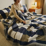 Soft Chenille Knit Blanket Throw - Cozy Handmade Knitted Blanket for Couch or Bed - Julia M LifeStyles