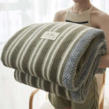 Soft Chenille Knit Blanket Throw - Cozy Handmade Knitted Blanket for Couch or Bed - Julia M LifeStyles