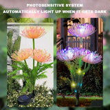 Solar Flower Lights: 2-Pack Outdoor Waterproof LED Garden Decor - Julia M LifeStyles