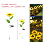 Solar Flower Lights: 2-Pack Outdoor Waterproof LED Garden Decor - Julia M LifeStyles