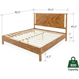 Solid Acacia Wood Bed Frame: Rustic Scandinavian Elegance - Julia M LifeStyles