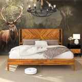 Solid Acacia Wood Bed Frame: Rustic Scandinavian Elegance - Julia M LifeStyles