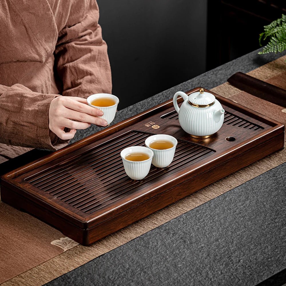 Solid Wood Tea Board with Water Storage Drainage Tank - Julia M LifeStyles