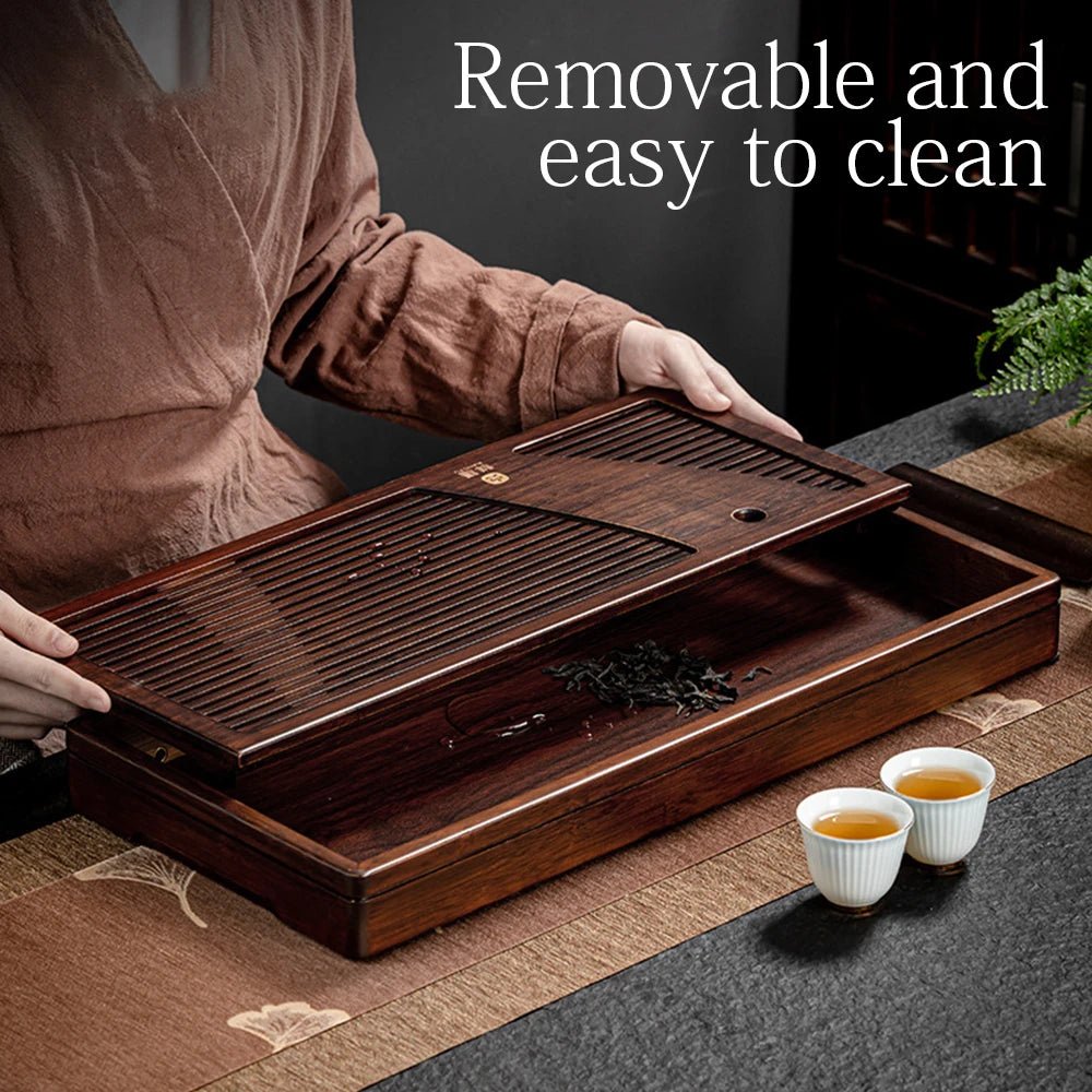 Solid Wood Tea Board with Water Storage Drainage Tank - Julia M LifeStyles