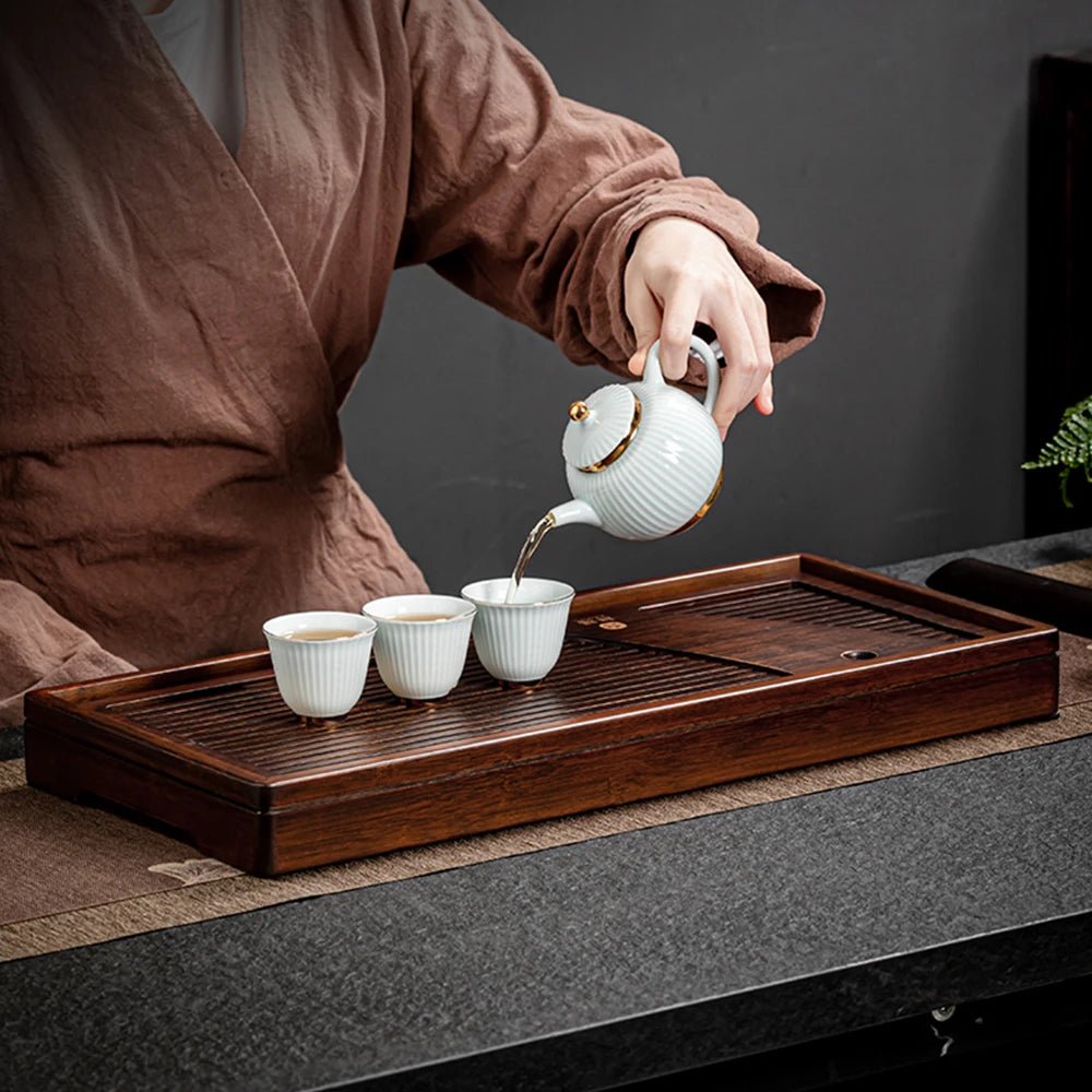 Solid Wood Tea Board with Water Storage Drainage Tank - Julia M LifeStyles