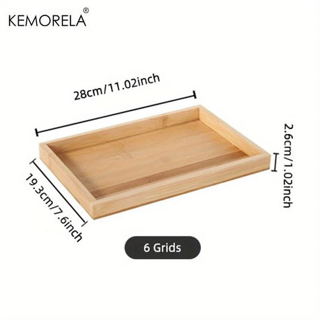 Solid Wood Tea Cup Tray - Elegant Bamboo Design - Julia M LifeStyles