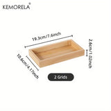 Solid Wood Tea Cup Tray - Elegant Bamboo Design - Julia M LifeStyles