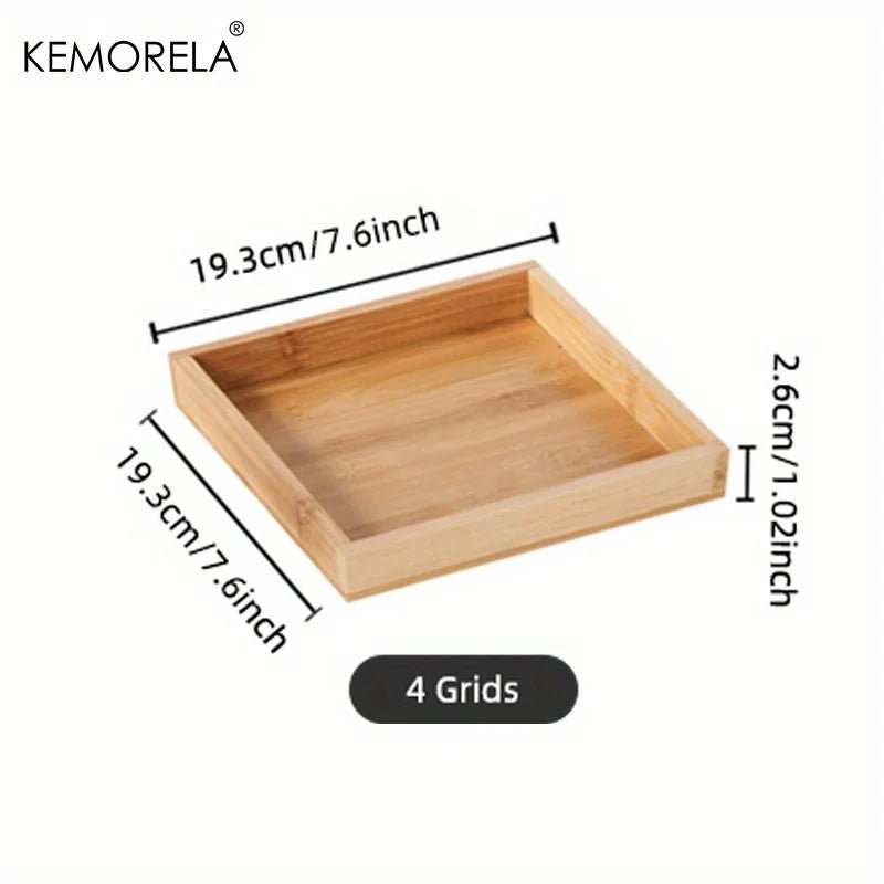 Solid Wood Tea Cup Tray - Elegant Bamboo Design - Julia M LifeStyles