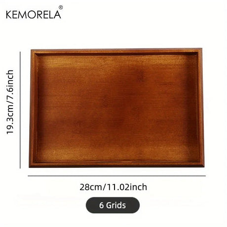 Solid Wood Tea Cup Tray - Elegant Bamboo Design - Julia M LifeStyles