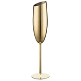 Stainless Steel Beveled Champagne Cup Goblets - Julia M LifeStyles