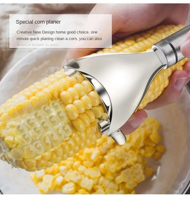 Stainless Steel Corn Peeler - Strip Kernels in Seconds - Julia M LifeStyles