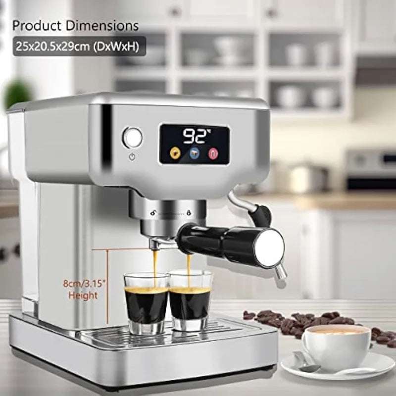 Stainless Steel Espresso Machine with Milk Frother - Julia M LifeStyles