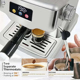 Stainless Steel Espresso Machine with Milk Frother - Julia M LifeStyles