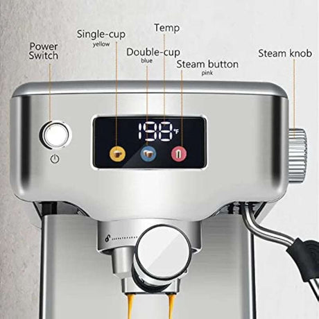 Stainless Steel Espresso Machine with Milk Frother - Julia M LifeStyles