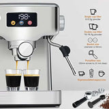 Stainless Steel Espresso Machine with Milk Frother - Julia M LifeStyles