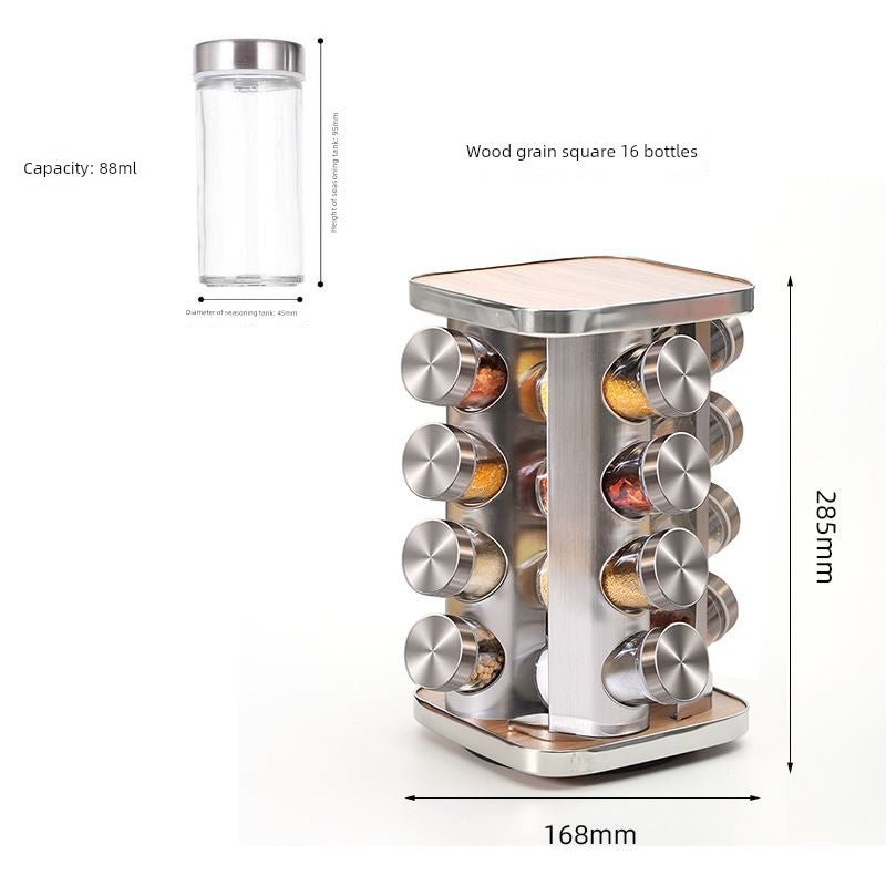 Stainless Steel Multi-Layer Rotary Kitchen Storage Rack - Julia M LifeStyles