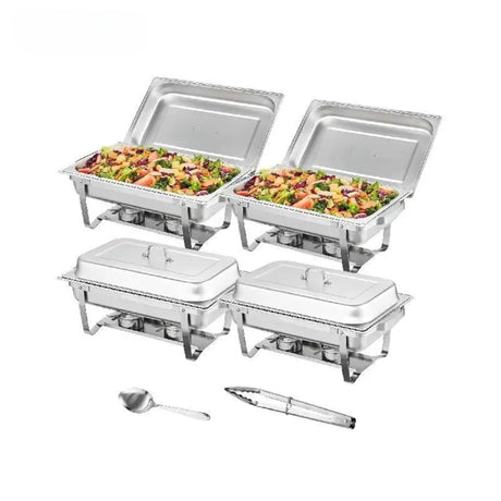 Stainless Steel Rectangle Chafing Dish Set - Julia M LifeStyles