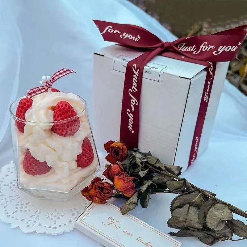 Strawberry Delight Handcrafted Aromatic Candles - Julia M LifeStyles