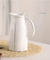 Super Large Capacity Ceramic Oil Bottle - 1L Leakproof Kitchen Essential - Julia M LifeStyles