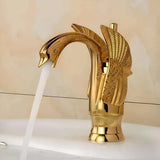 Swan Gold Black Faucet - Contemporary Luxury Bathroom Decor - Julia M LifeStyles