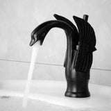 Swan Gold Black Faucet - Contemporary Luxury Bathroom Decor - Julia M LifeStyles