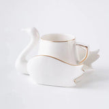 Swan Luxury Ceramic Coffee Cup and Saucer Set - 110ml - Julia M LifeStyles