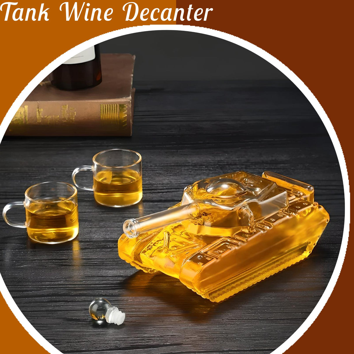 Tank Shaped Glass Whiskey Decanter | Lead - Free | 500ML/1000ML - Julia M LifeStyles