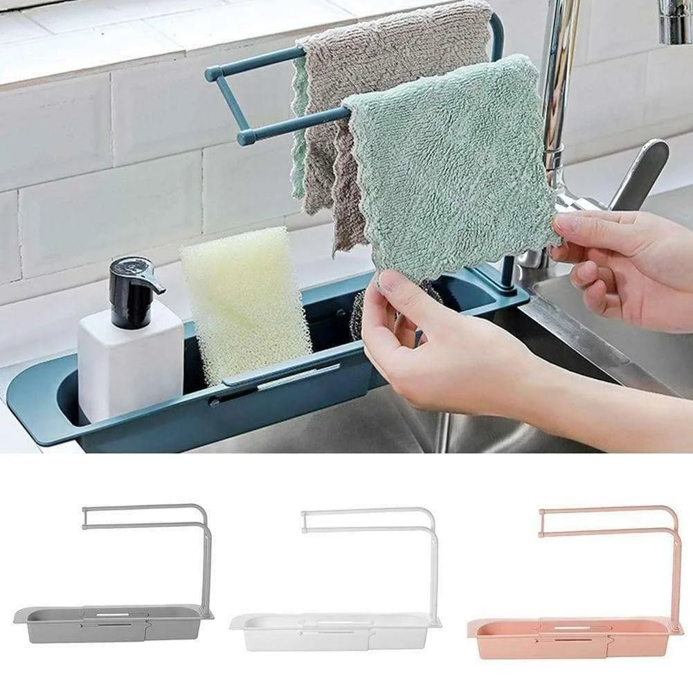 Telescopic Sink Rack Holder | Expandable Kitchen Storage 🌟 - Julia M LifeStyles