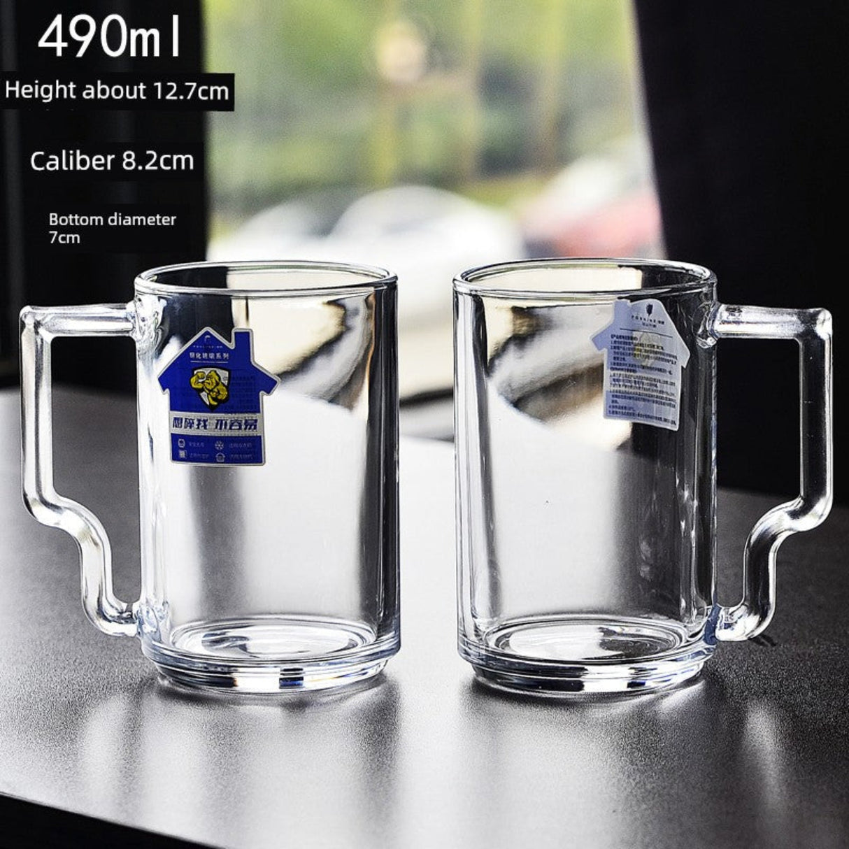 Tempered Glass with Handle Anti-Drop and Heat-Resistant Household Cups - Julia M LifeStyles