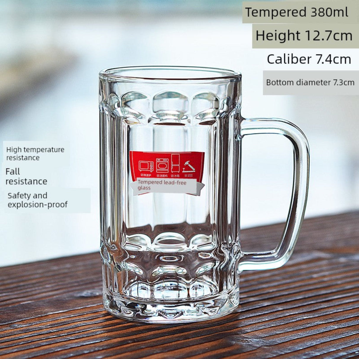 Tempered Glass with Handle Anti-Drop and Heat-Resistant Household Cups - Julia M LifeStyles