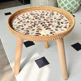 The Juliet Rattan Weaving Round Table for Thy Abode - Julia M LifeStyles