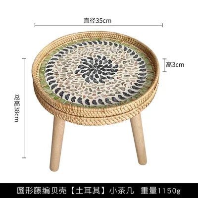 The Juliet Rattan Weaving Round Table for Thy Abode - Julia M LifeStyles