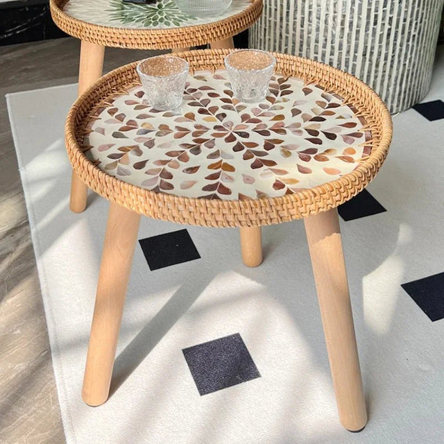 The Juliet Rattan Weaving Round Table for Thy Abode - Julia M LifeStyles