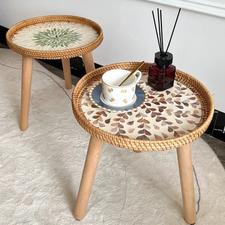 The Juliet Rattan Weaving Round Table for Thy Abode - Julia M LifeStyles