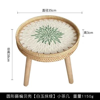 The Juliet Rattan Weaving Round Table for Thy Abode - Julia M LifeStyles