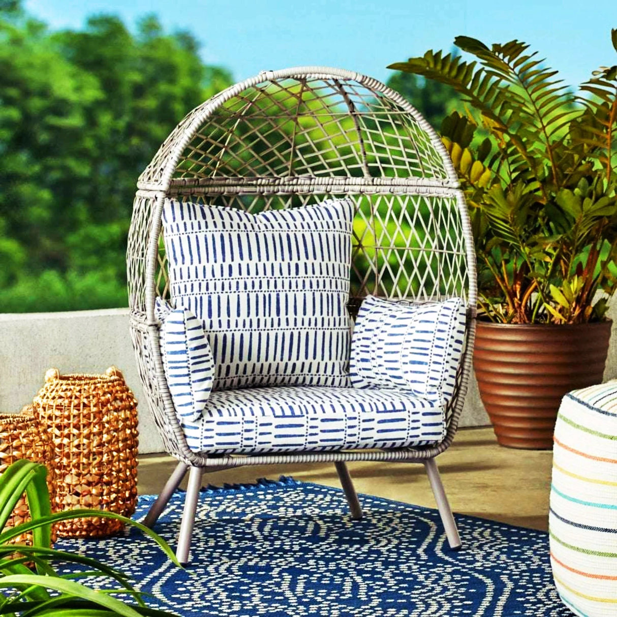 The Ultimate Outdoor Wicker Egg Chair - Julia M LifeStyles