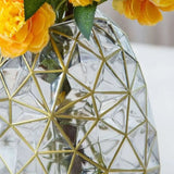 Transparent Glass Vase Gold Craft Trace - Julia M LifeStyles