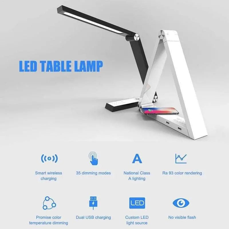 Triangle Table Lamp - Illuminate Your Workspace with Comfort and Control - Julia M LifeStyles