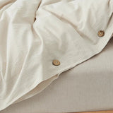 Ultra Soft 100% Washed Cotton Grey Stripe Duvet Cover Set with Sheet & Pillowcases - Julia M LifeStyles